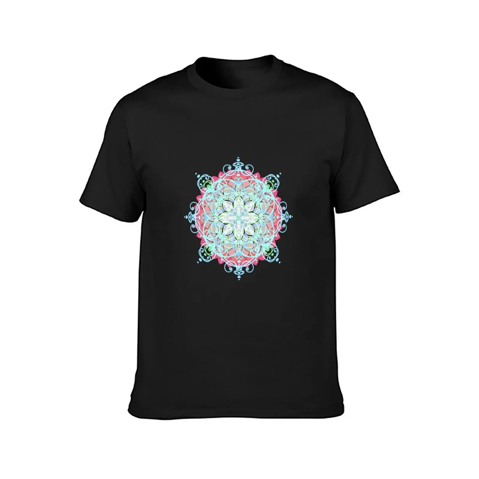 Blue pink mandala T-Shirt hippie clothes boys animal print kawaii clothes funnys men graphic t shirts