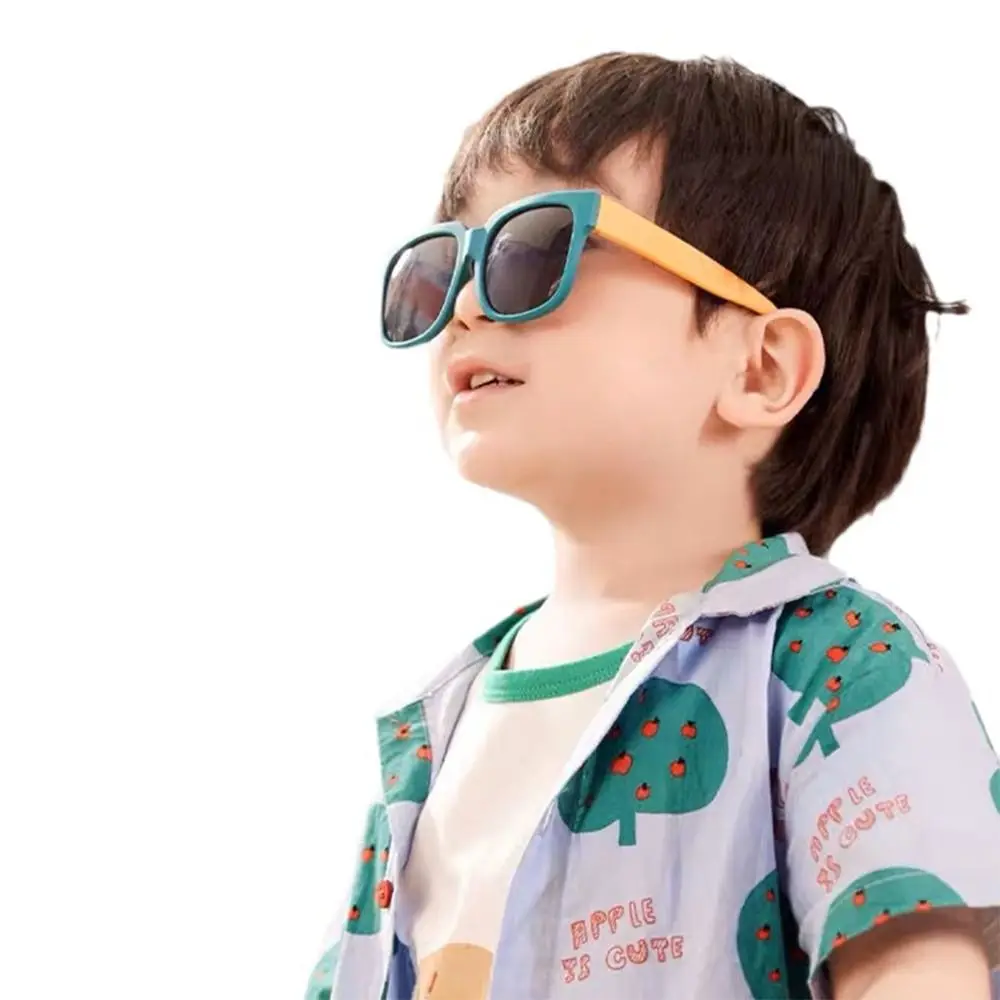 Fashion Outdoor Kids Sunglasses Square Frame UV 400 Foldable Sunglasses Children Eyewear for Toddler Boys and Girls