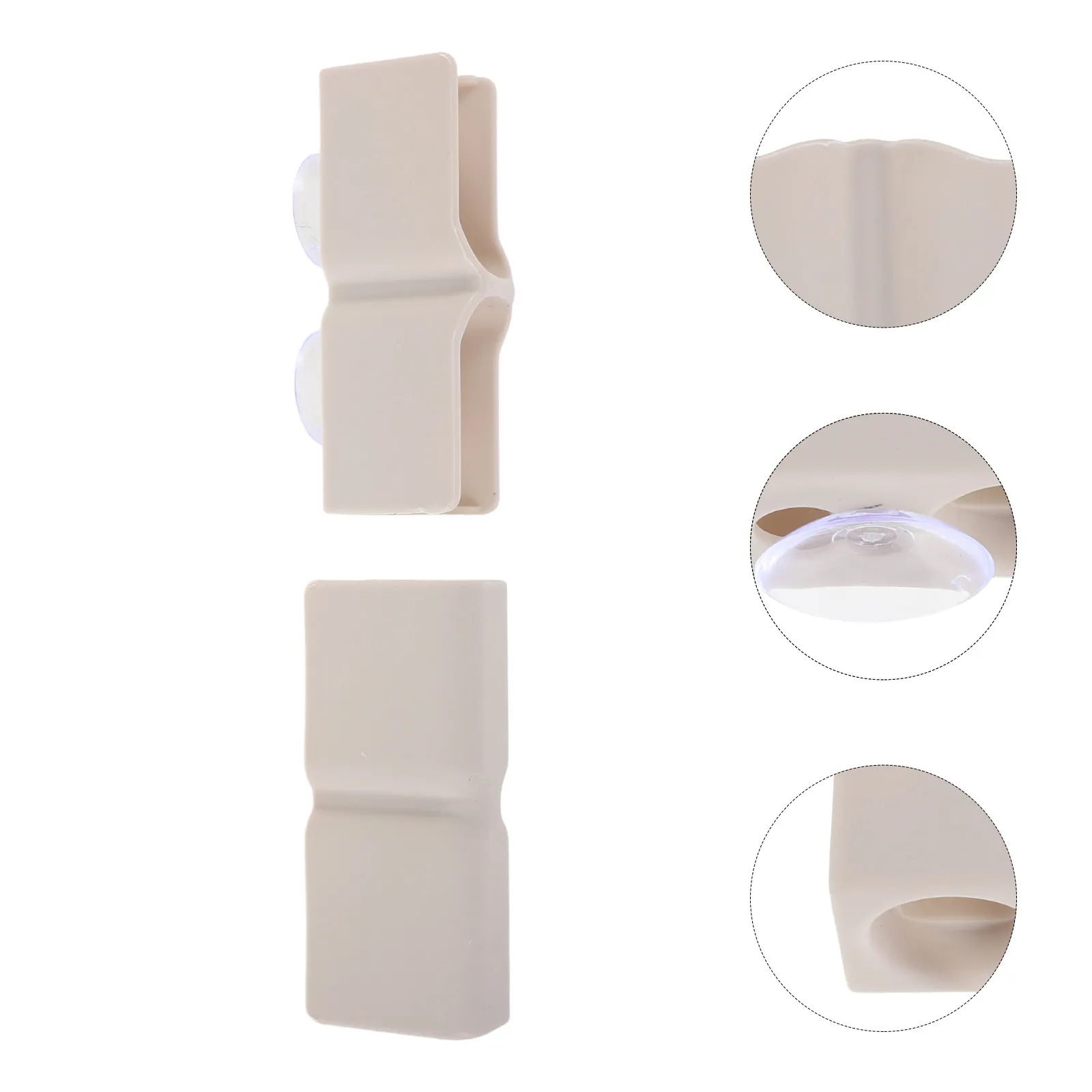 2 Zestawy Adapterów do Barierki Dziecięcej, Plastikowe Złączki, Przyssawki, Elementy do Ogrodzenia Bezpieczeństwa, Części do Kojca, Jasnoszare Plastikowe Złączki do Ogrodzeń