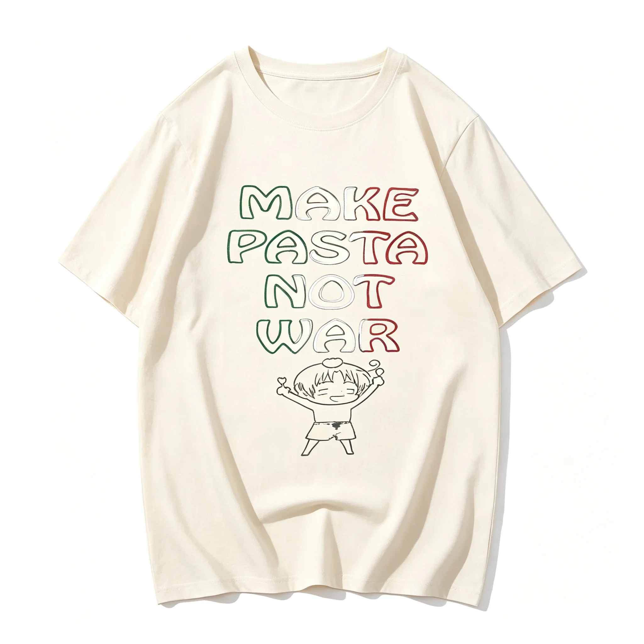 2026 Cute Cartoon Character Funny Slogan Graphic Short Sleeve T-Shirt, Kids Adults Crew Neck Tee, Novelty Loose Casual Daily Top