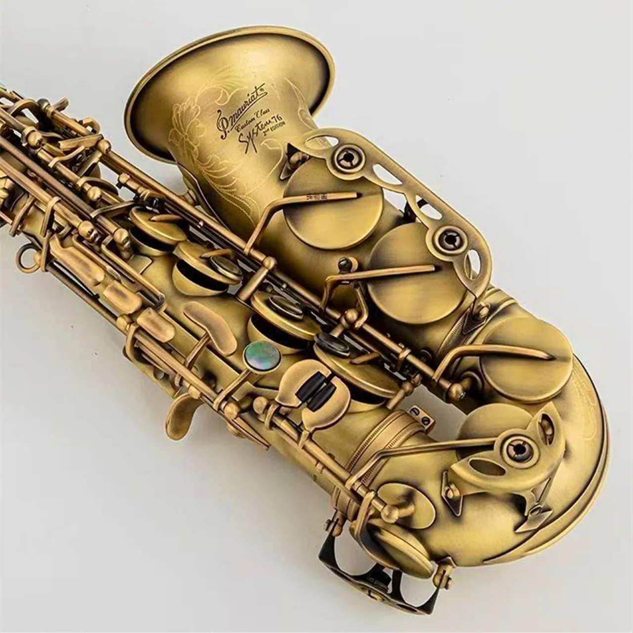 P.Mauriat 76 Professional Alto Saxophone Antique Copper Plated e-Flat with Bocal Palheta Neck Free Shipping