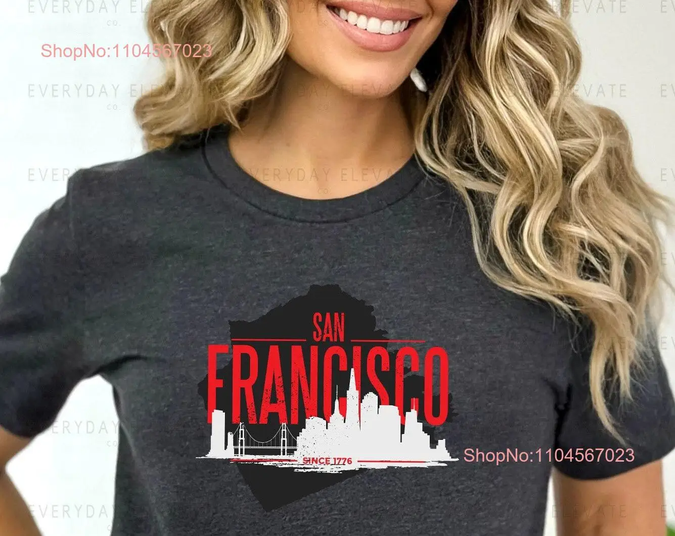 San Francisco T Shirt Golden Gate Bridge Travel To California Apparel For Architect Souvenir long or short sleeves