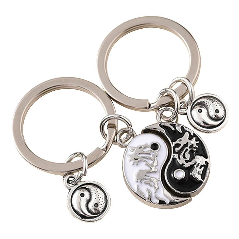 

Yin Keychain Stainless Steel Boyfriend Keychains Matching Lovers Unique Present for Him Hers Valentine Party
