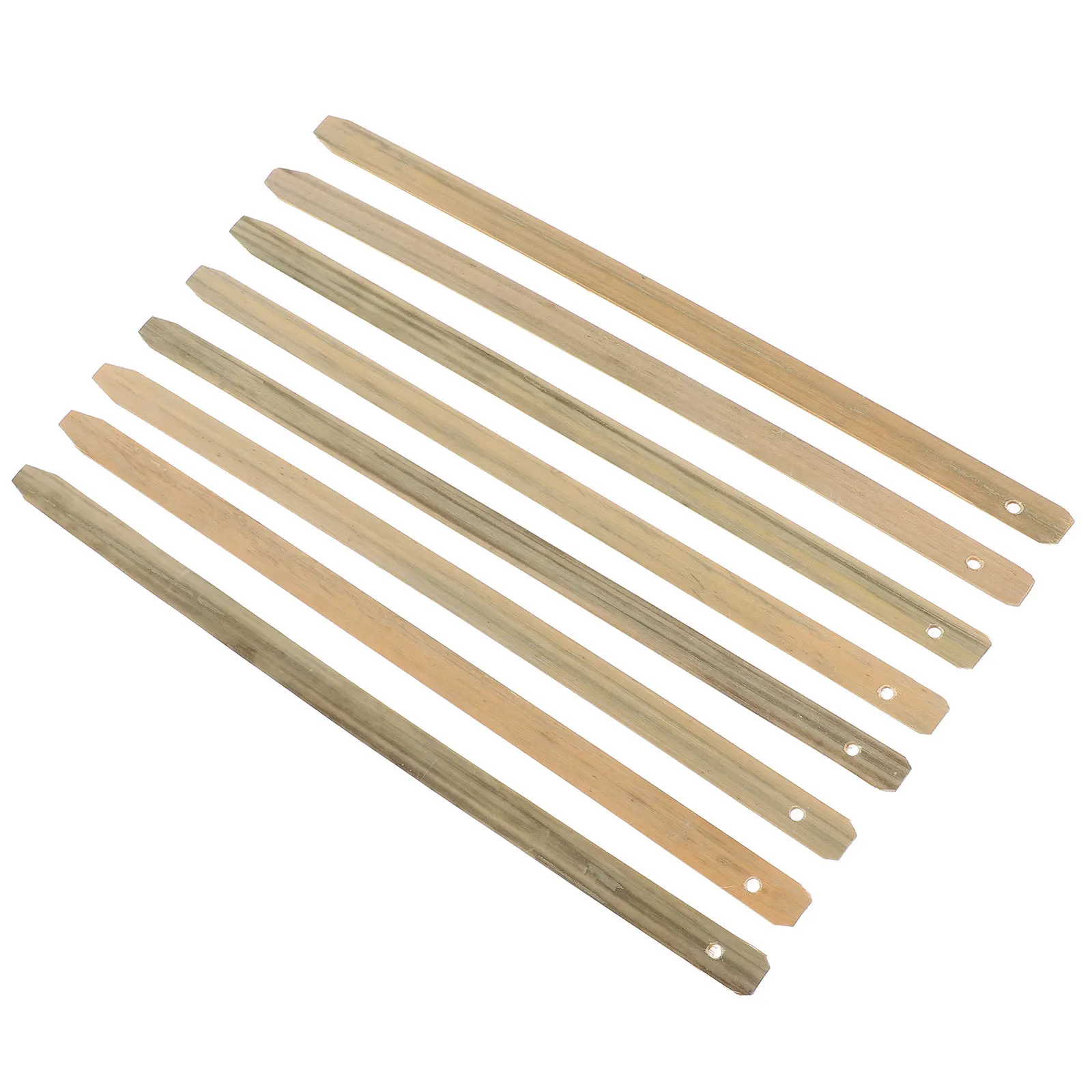 

8 Pcs Bamboo Grip Handles for Fan Stick Crafts Circular Parts Chinese Style Sticks