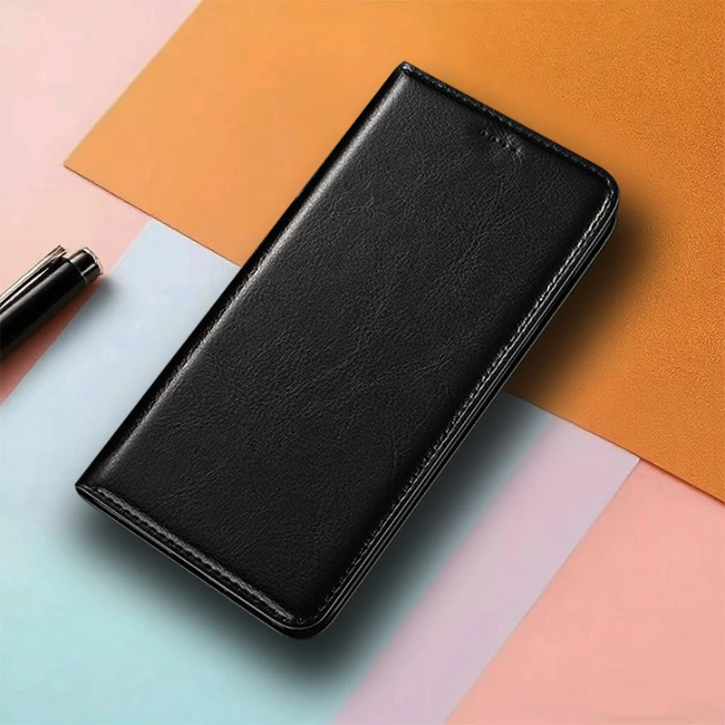 

Genuine Leather Flip Case For Samsung Galaxy S21 S22 S23 S24 S25 FE Plus Ultra Phone Cover Cases Crazy Horse Handmade