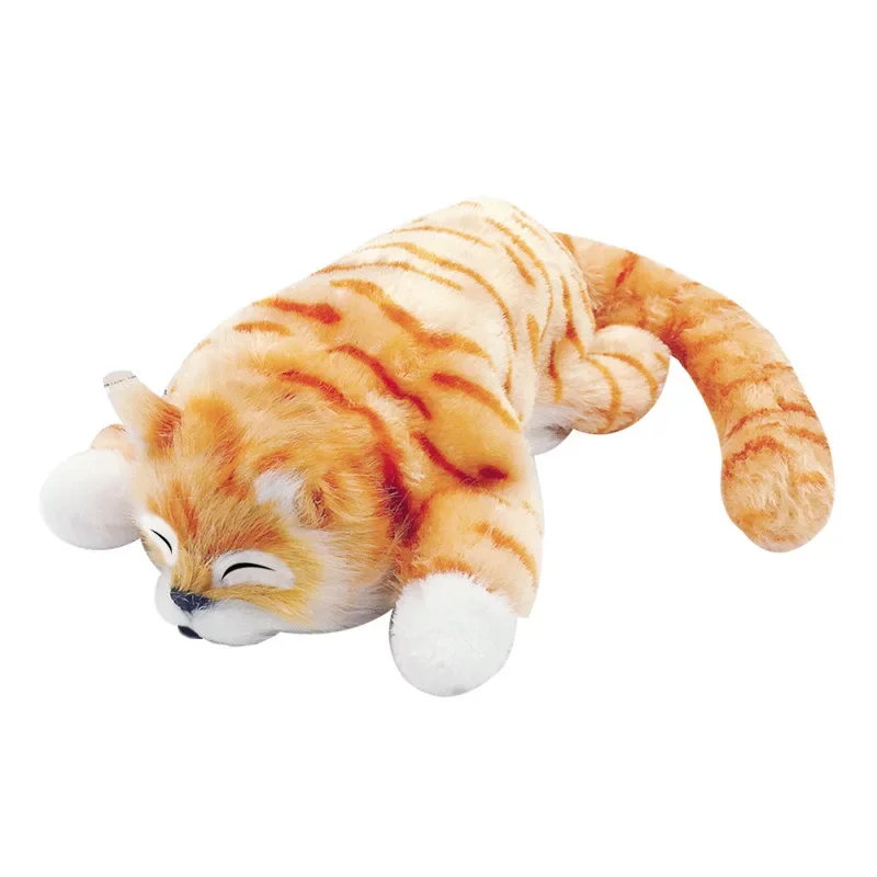 Juguete eléctrico para gatos Rolling Purring, gatito de peluche realista con sonidos realistas, simulador interactivo de mascotas para niños