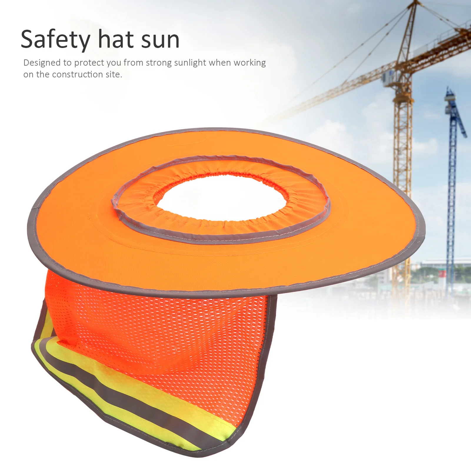 Breathable Hard Hat Sun Shield Reflective Stripe Summer Sun Shade Protection for Construction Workers