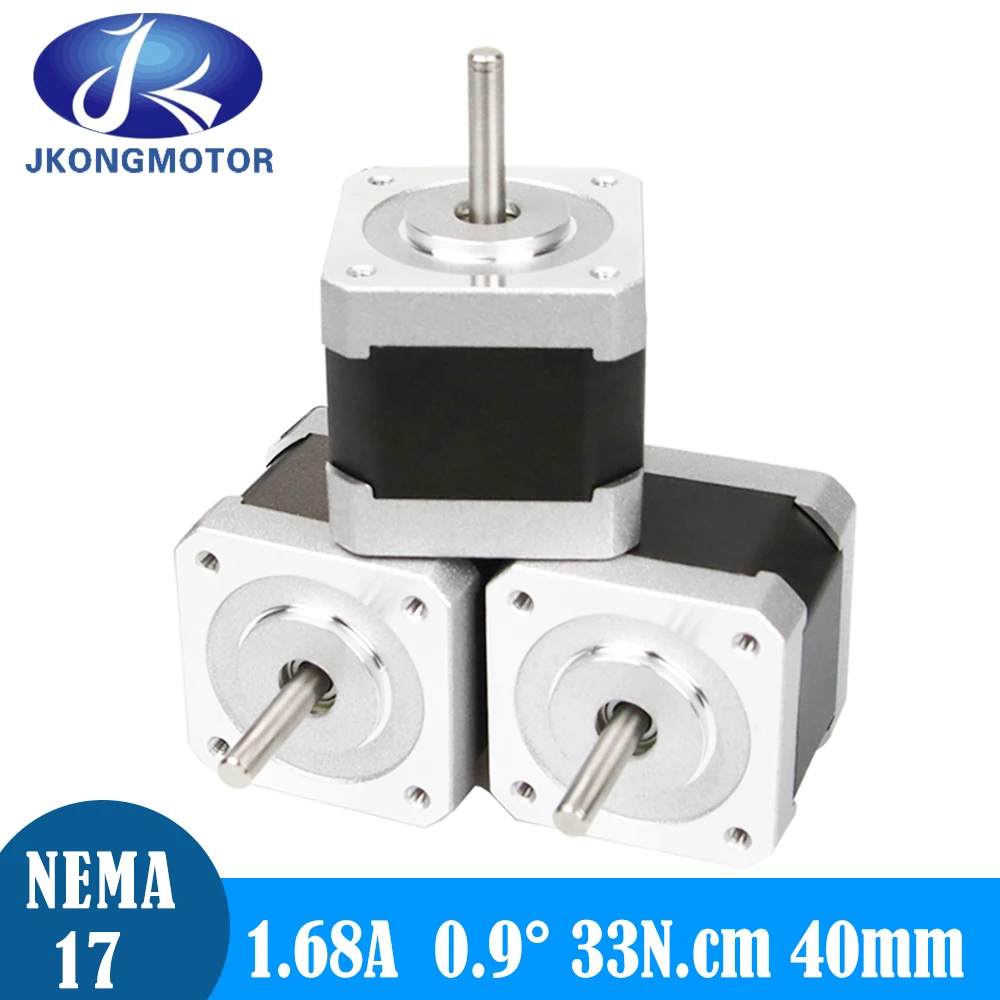 Free Shipping 1/3PCS 0.9Deg 42mm Stepping Motor L=40mm 33Ncm 4leads Step Motor JK42HM40-1684 1.68A for DIY 3D Printer CNC Robot