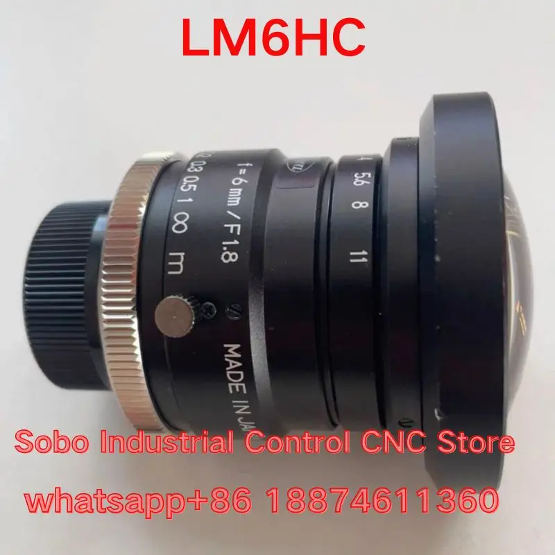 Used Industrial lens LM6HC, 6mm F1.8  ,the function is intact
