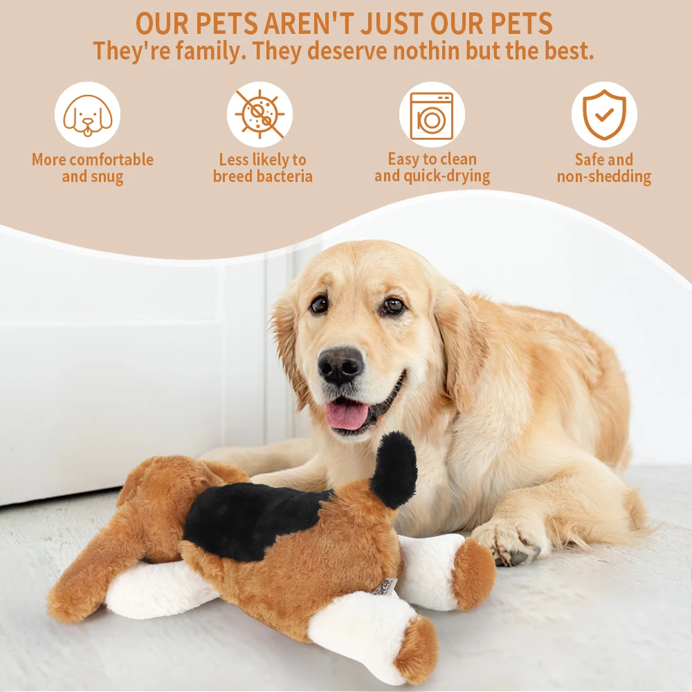Plüsch-Hundespielzeug mit Halloween-Motiv und Herzschlagfunktion, pädagogisches, reichhaltiges Geburtstagsgeschenk für Hunde, Verhaltens-Trainingshilfe – Detail 12