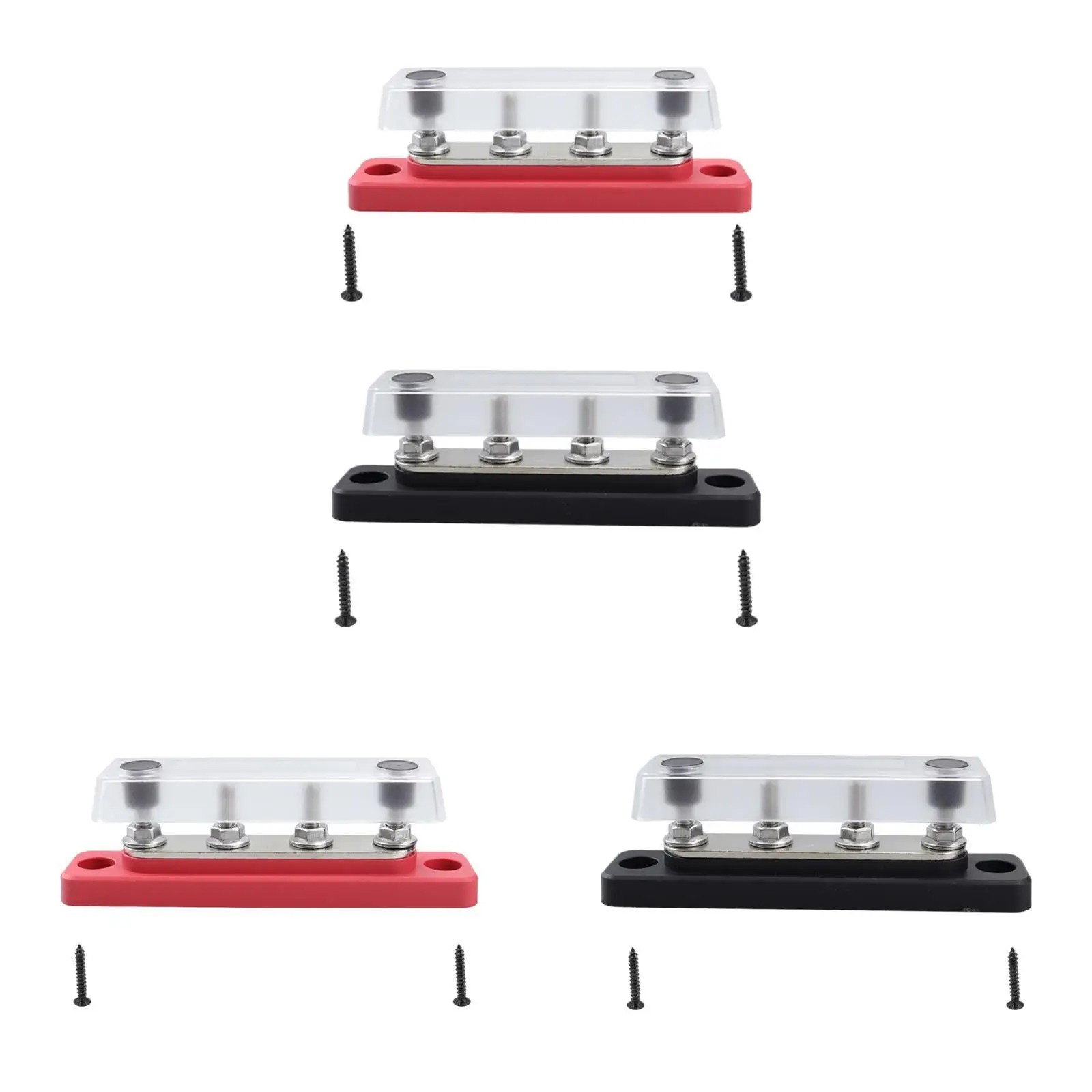 4 Ways Busbar 48V 100A Copper Busbar Lightweight Easy to Use Multiuse Power