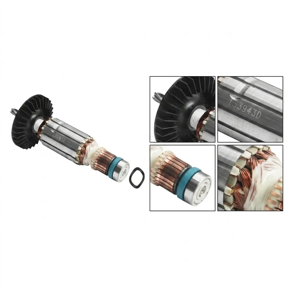 Replacement Rotor For M8701B Hammer Drill Armature Core Strong Steel Shaft Stable Commutator Efficient Motor Performance