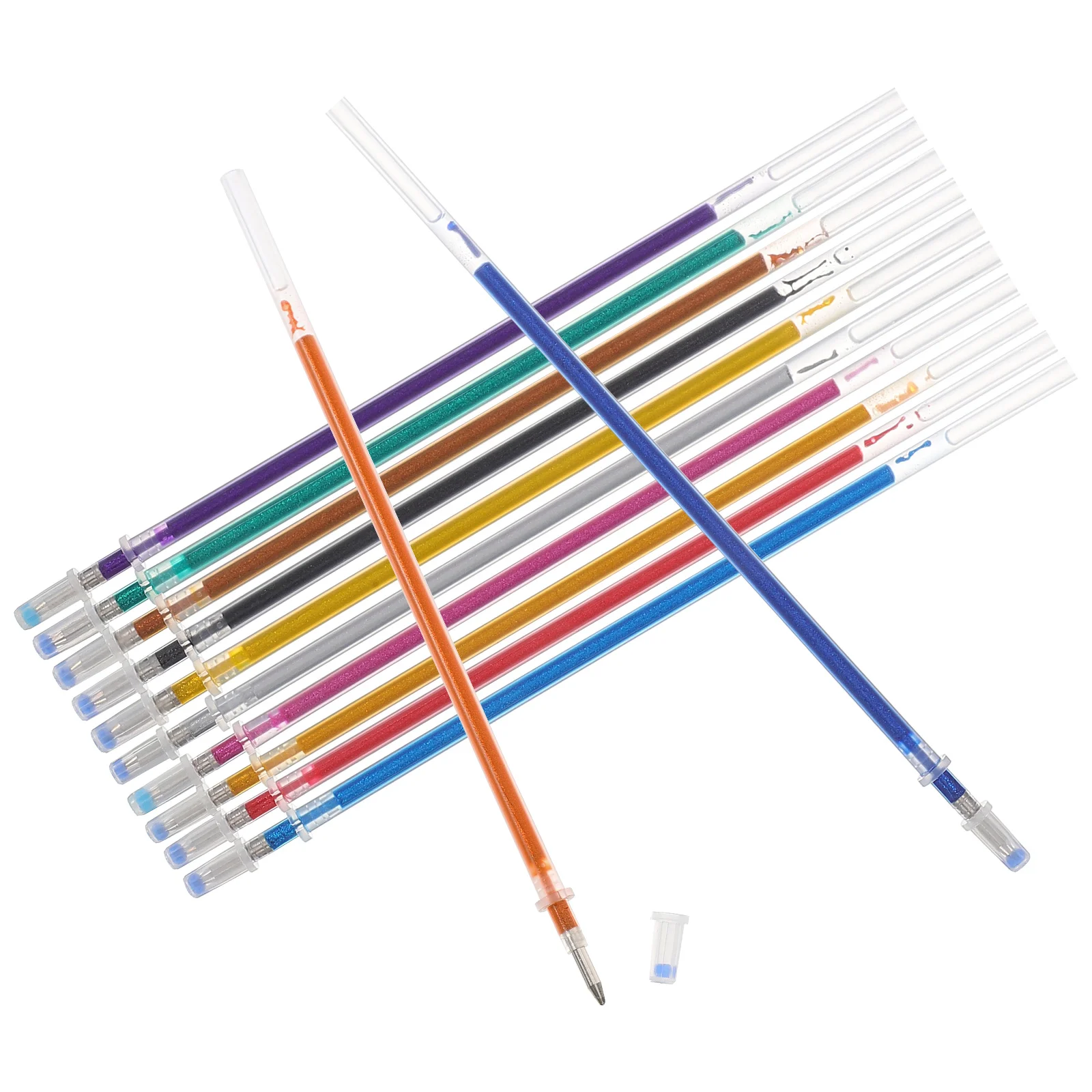 

12Pcs Gel Pen Refills Office Plastic Ink Refill Replacement Smooth Writing Stationery Colour Pens Set Gel Pens Refill