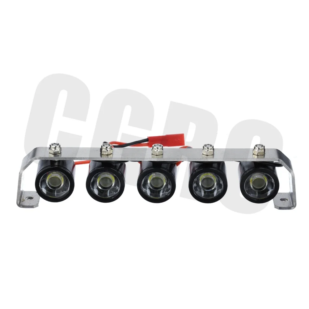 High Quality Metal Roof Light Spotlight 5 LED 5W Highlight For 1/10 RC Car TRX4 D90 D110 Axial Scx10 UDR X-MAXX E REVO Slash