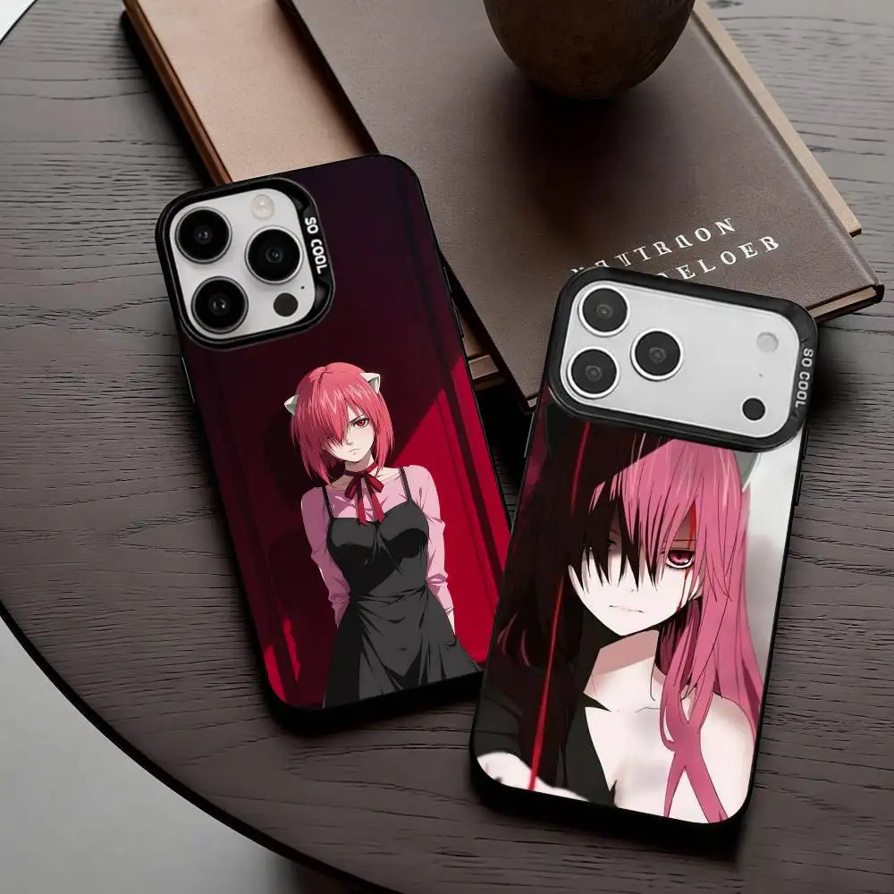 

E-Elfen Lied L-Lilium Lucy Phone Case For iPhone17,16,15,14,13,12,11 Plus,Pro Max Candy Silver Plated Inside Cover