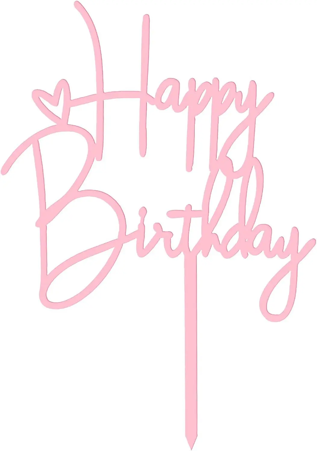 

2pcs Happy Birthday Cake Toppers Pink Happy Birthday Cake Decorations Birthdays Decorations Birthdays Cake Supplies for Celebrat