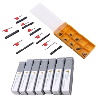 A81M New Turning Tool Holders, 7Pcs 12Mm Shank Lathe Boring Bar Turning Tool Holder Set With Carbide Inserts