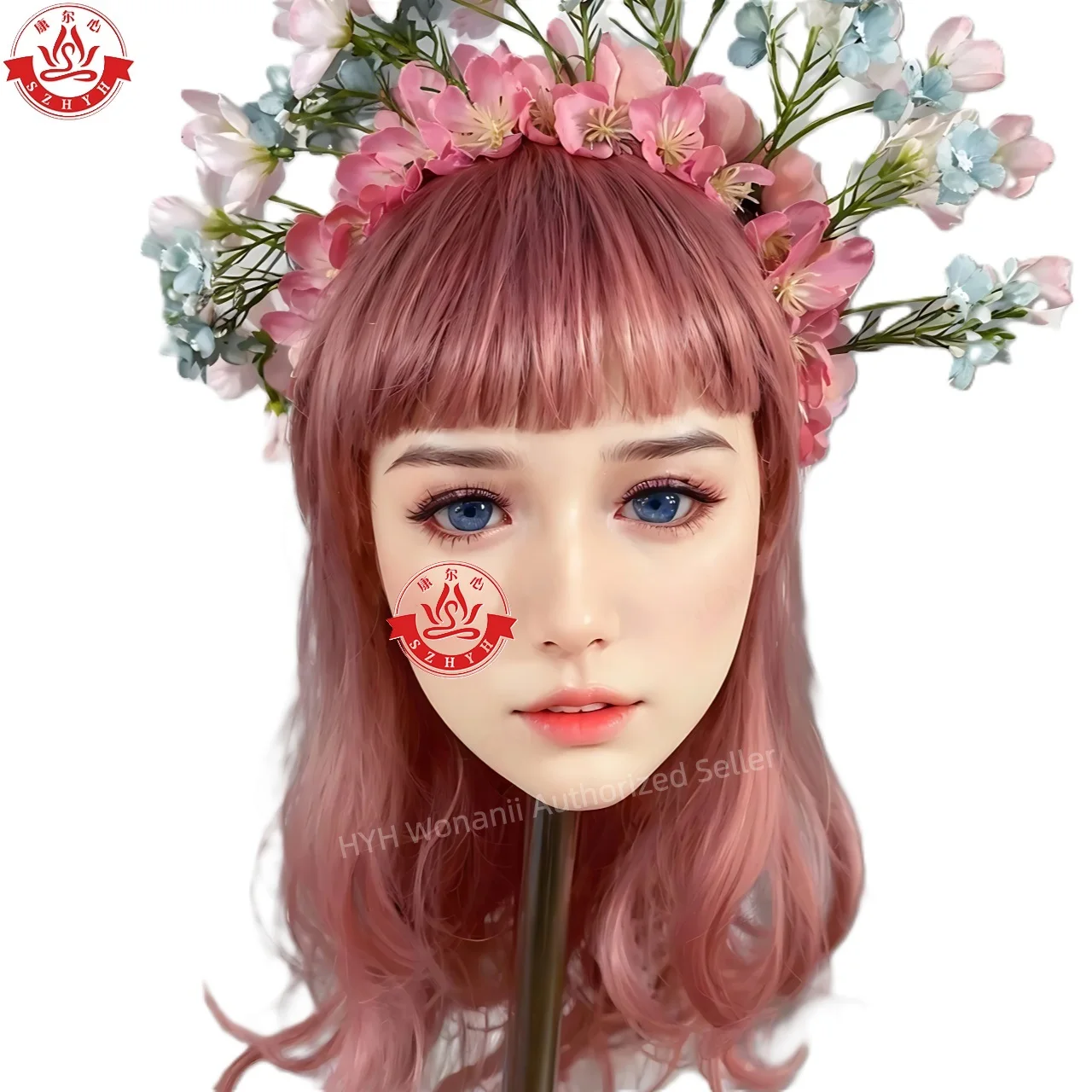 

Wonanii Food Grade TPE Big Head HYH-THB-KX-0012, M16 Interface, Open Mouth Makeup Practice, Hairstyle Design, Jewelry Display