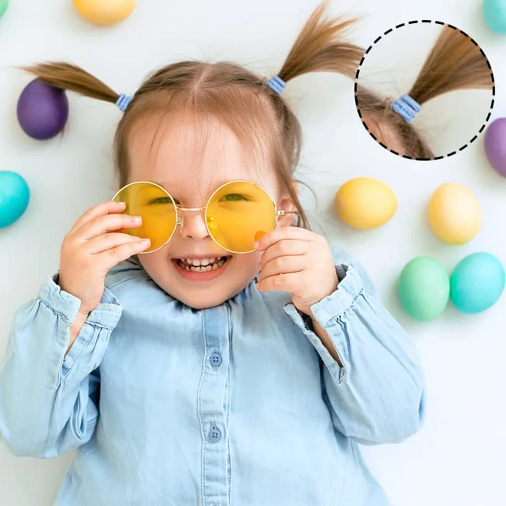 100 unids/set cuerda para el cabello, lazos para el cabello trenzados para bebé, bandas de goma para el cabello de alta elasticidad para moño,