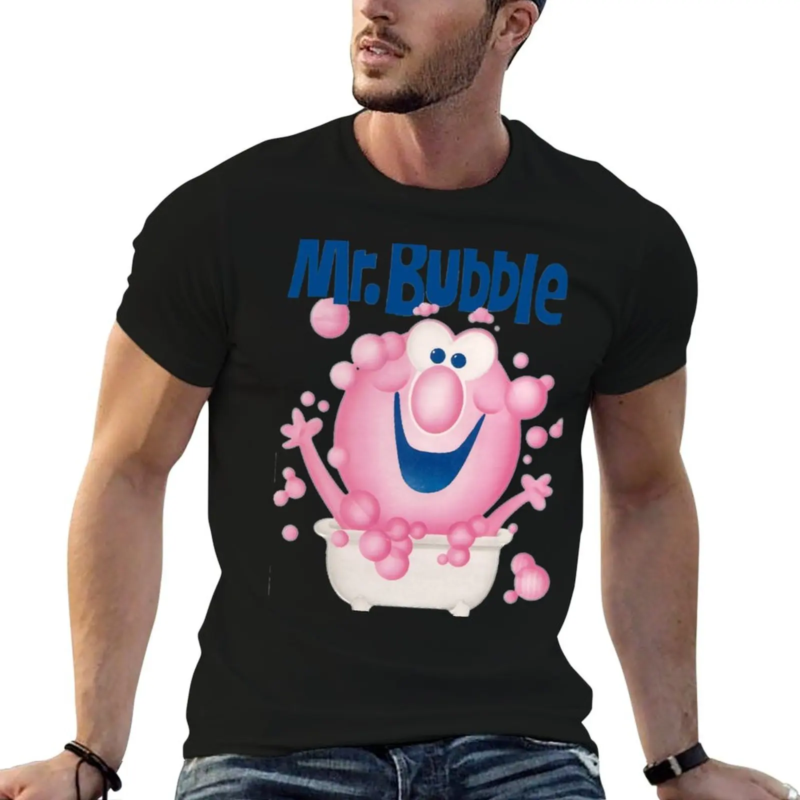 Mr. Bubble Makes bath Time Fun T-Shirt Basic Regular Fit Casual T-Shirt