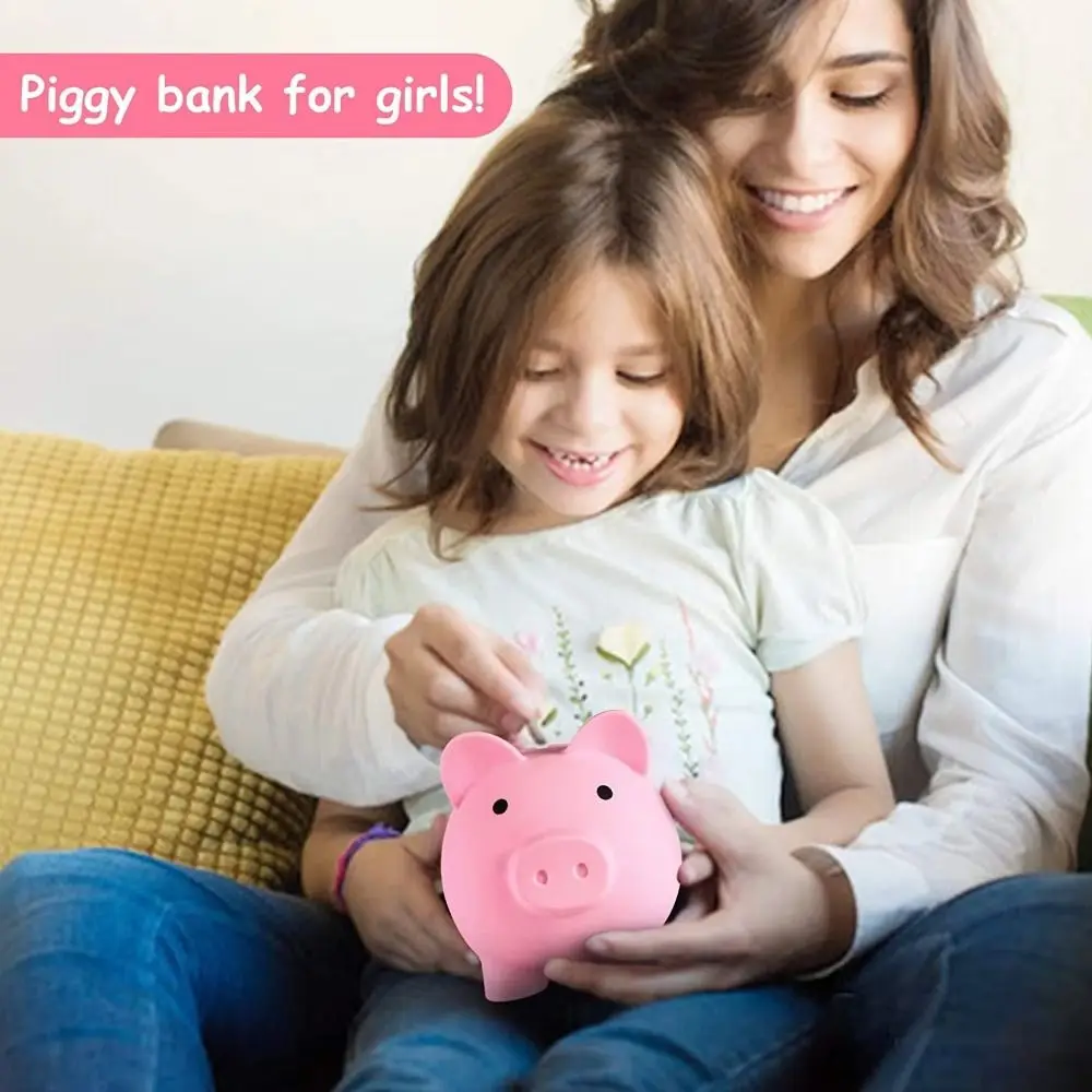 Pig Shape Piggy Bank Reusable with Saving Money Goals Counter Money Box Crafts Money Storage Bank for Helps The Habit of Saving