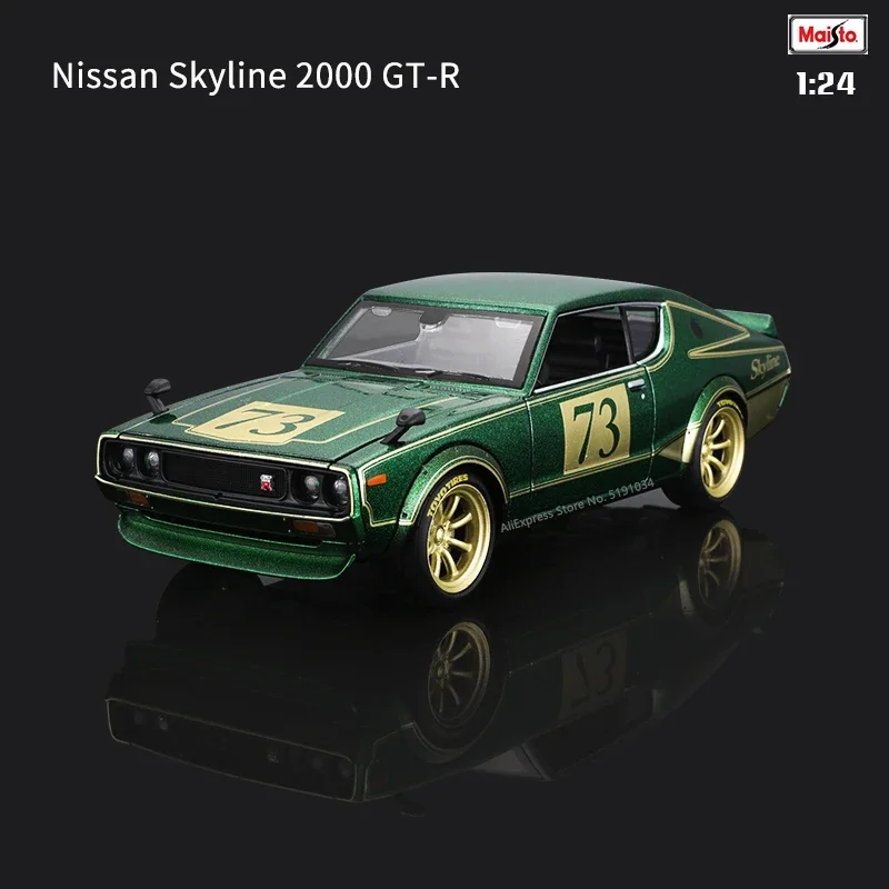 

Maisto 1:24 NEW 1973 Nissan Skyline 2000 GT-R KPGC110 Alloy Car Model Handicraft Decoration Collection Toy Tool Gift Die-casting