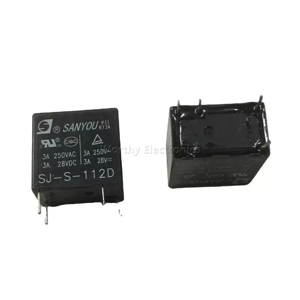 

Free Shipping 10PCS/LOT 12VDC 3A 5PIN Relay SJ-S-112D