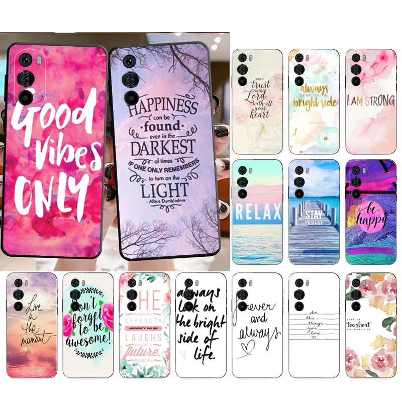 

Phone Case For Motorola Edge 50 40 Pro 60 50 40 30 Ultra Neo Fusion Moto G85 G72 G53 G54 G84 G13 G32 Good Vibe Only bible