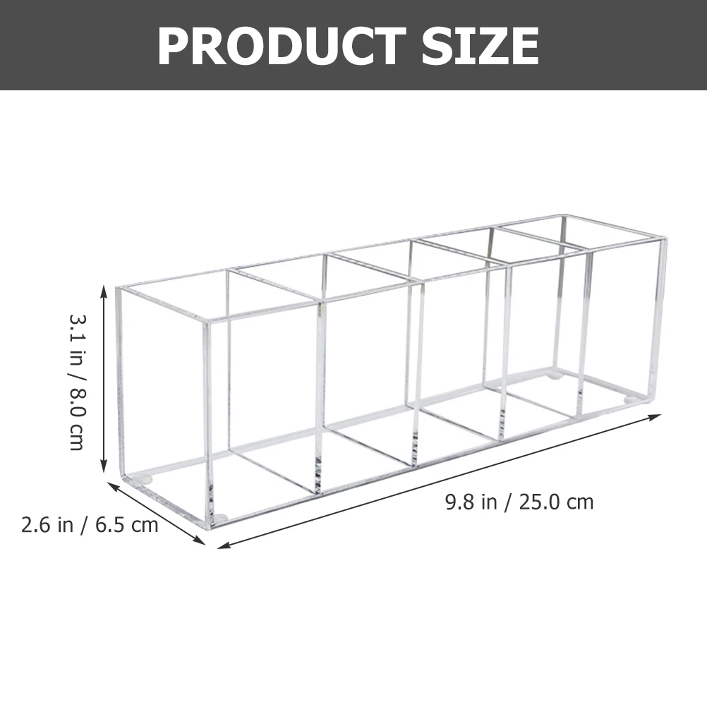 

Acrylic Makeup ganizer Desk Box Large Capacity Multi Grid Storage Case Home Office Supplies Pen Holder