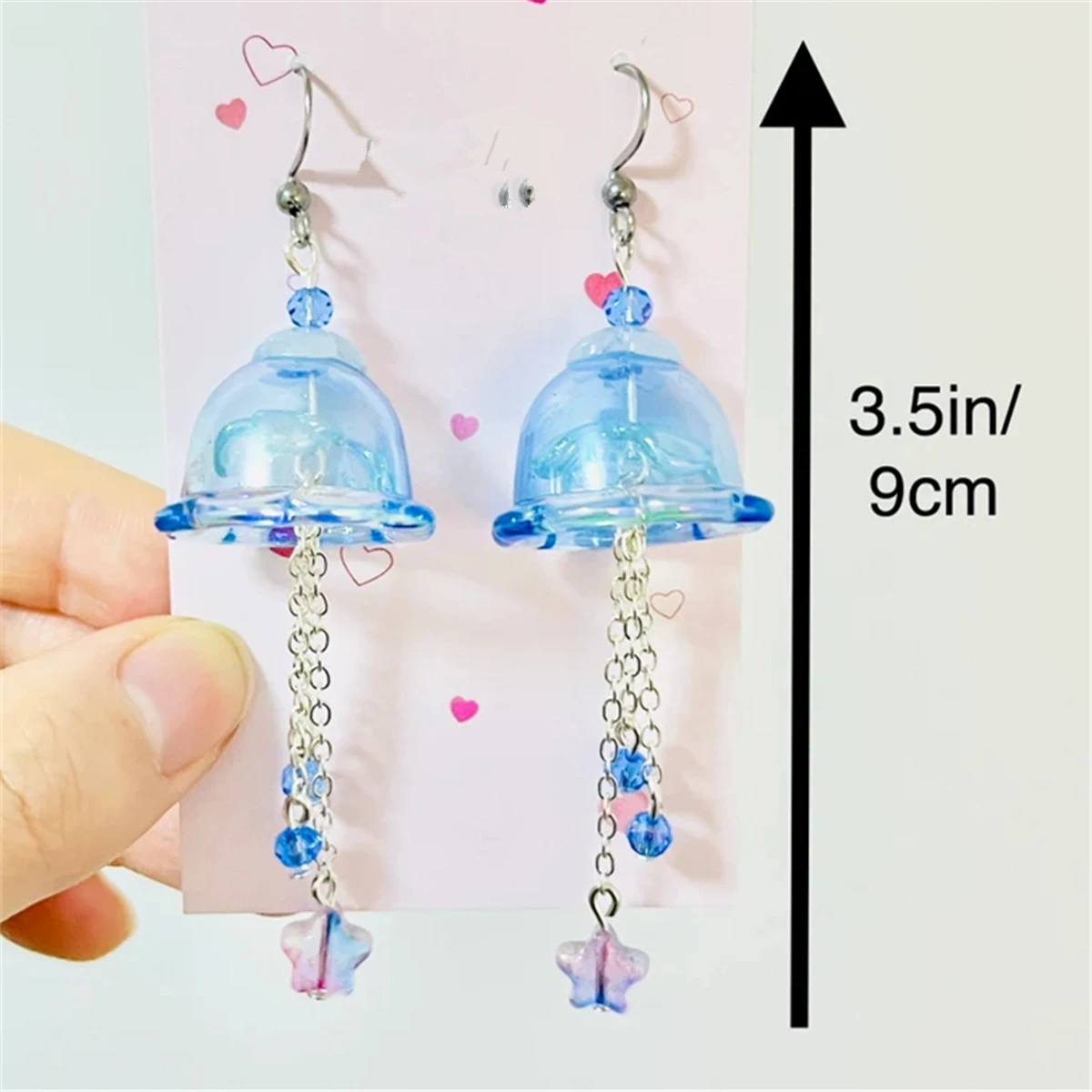 Y2k Minimalist Impact Inspired Earrings Accessories Jellyfish Pearl Earring Jewelry Cute Mermaid Anime Cosplay Valentine's Gift