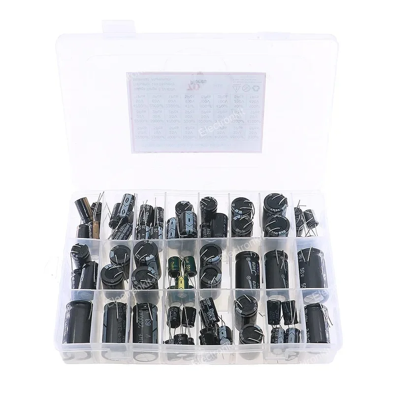 70Pcs 21Types 10uf-6800uF 6.3V-450V Mix Electrolytic Capacitor Combination Assorted Kit