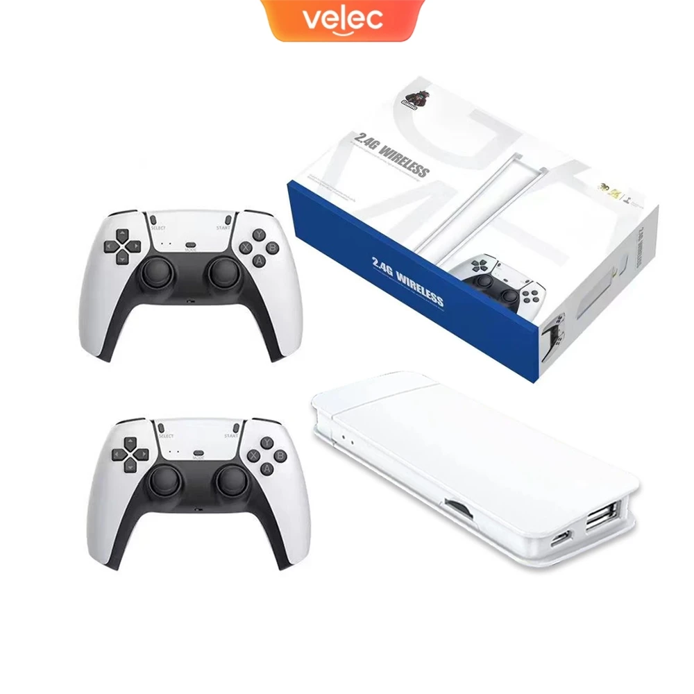 Velec  M15 Game Stick 4K Mini Retro Video Game Console Built-in 20000 Games Wireless Gamepads Video Game Controller for 2 Player