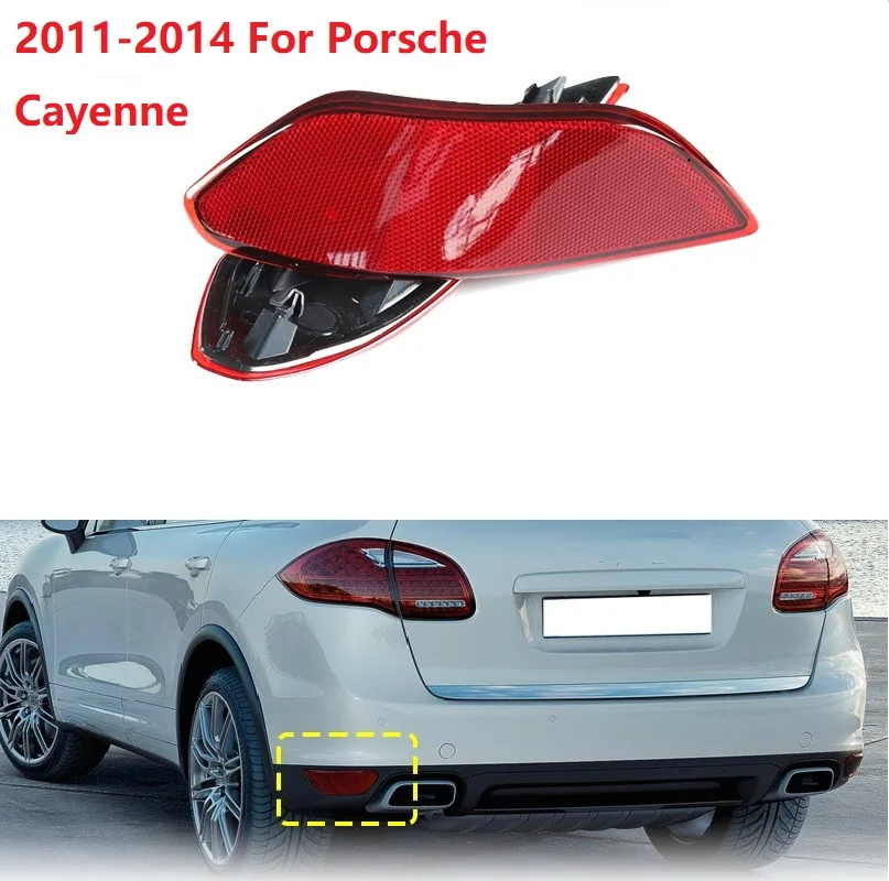 

For Porsche Cayenne 2011- 2014 95863110500 95863110600 Car Rear Bumper Lights Rear Signal Lamp Cover Tail Fog Lamp Reflector