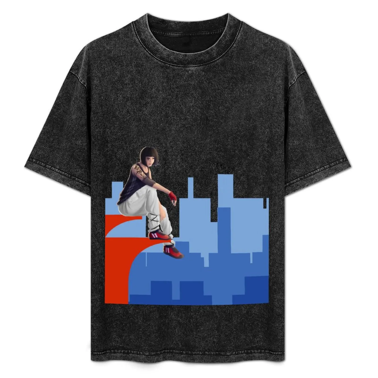 

Mirror Edge - The City - High-res Vector Version - Decal (Transparant) T-Shirt Basic Simple Design Short Sleeve Shirt