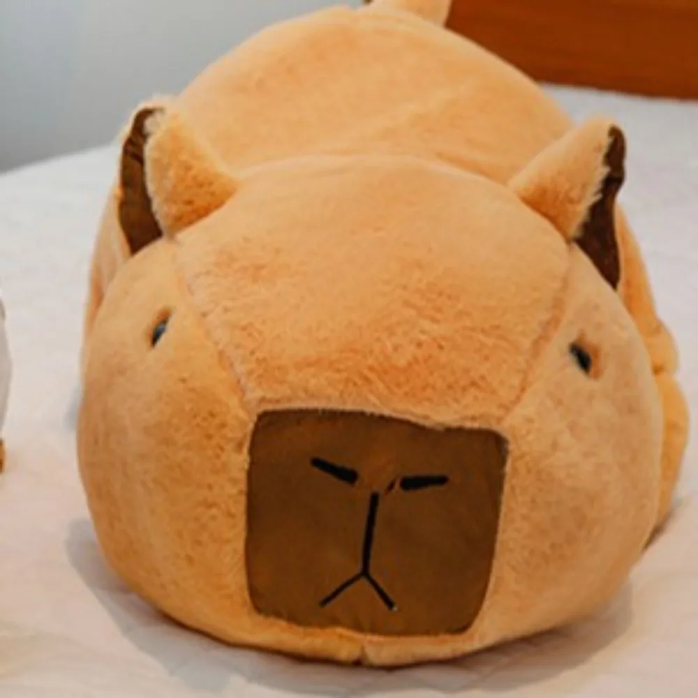 Oreiller en peluche Capybara Soft Flip Sides pour filles, chat en peluche, beurre, animal amusant, transformation, 2 en 1