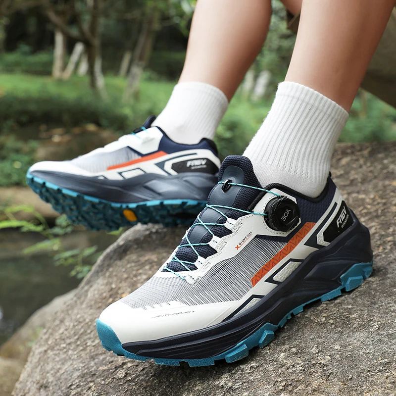 

Mens Running Shoes 2026 New Breathe Mesh Outdoor Off Road Hiking Shoes Cushioning Flat Soft Mesh Walking Shoes for Man