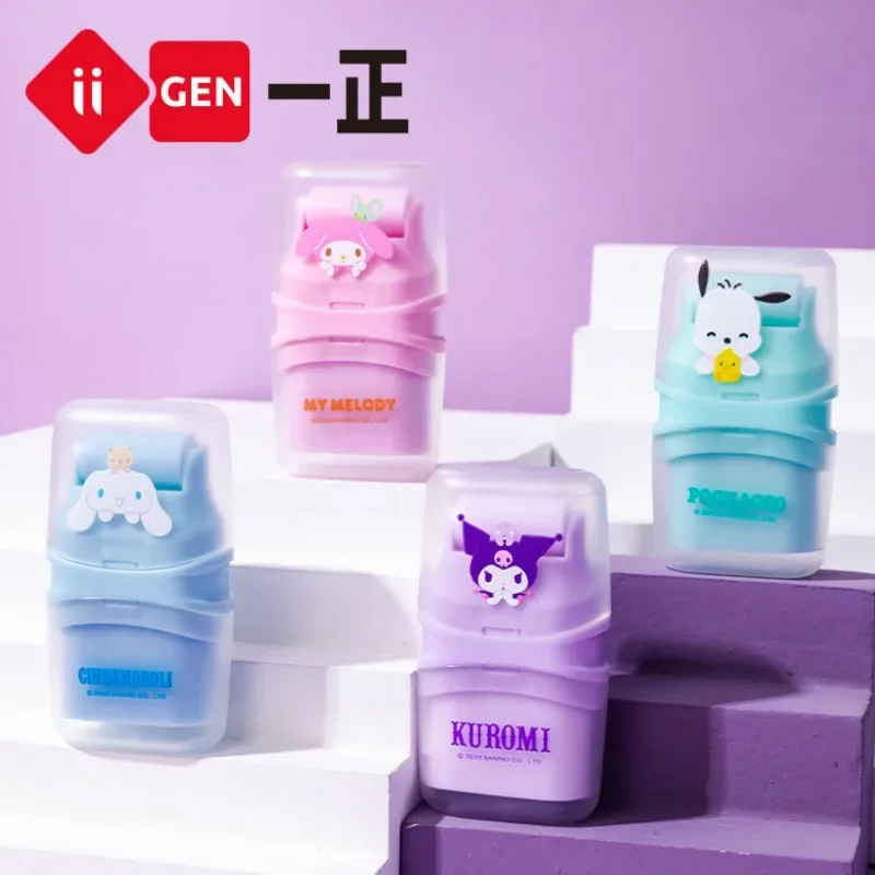 Iigen Sanrio 2in1 Roller Eraser Kuromi My Melody Cinnamoroll Anime Kawaii Students Rubber Erasers Office Primary School Gifts