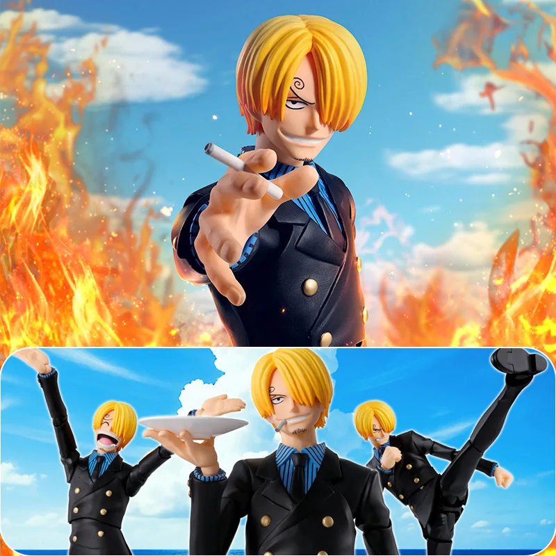 

Bandai S.H.Figuarts One Piece Romance Dawn Action Figure Vinsmoke Sanji SHF Figure Joint Movable Doll Model Collection ToyGift