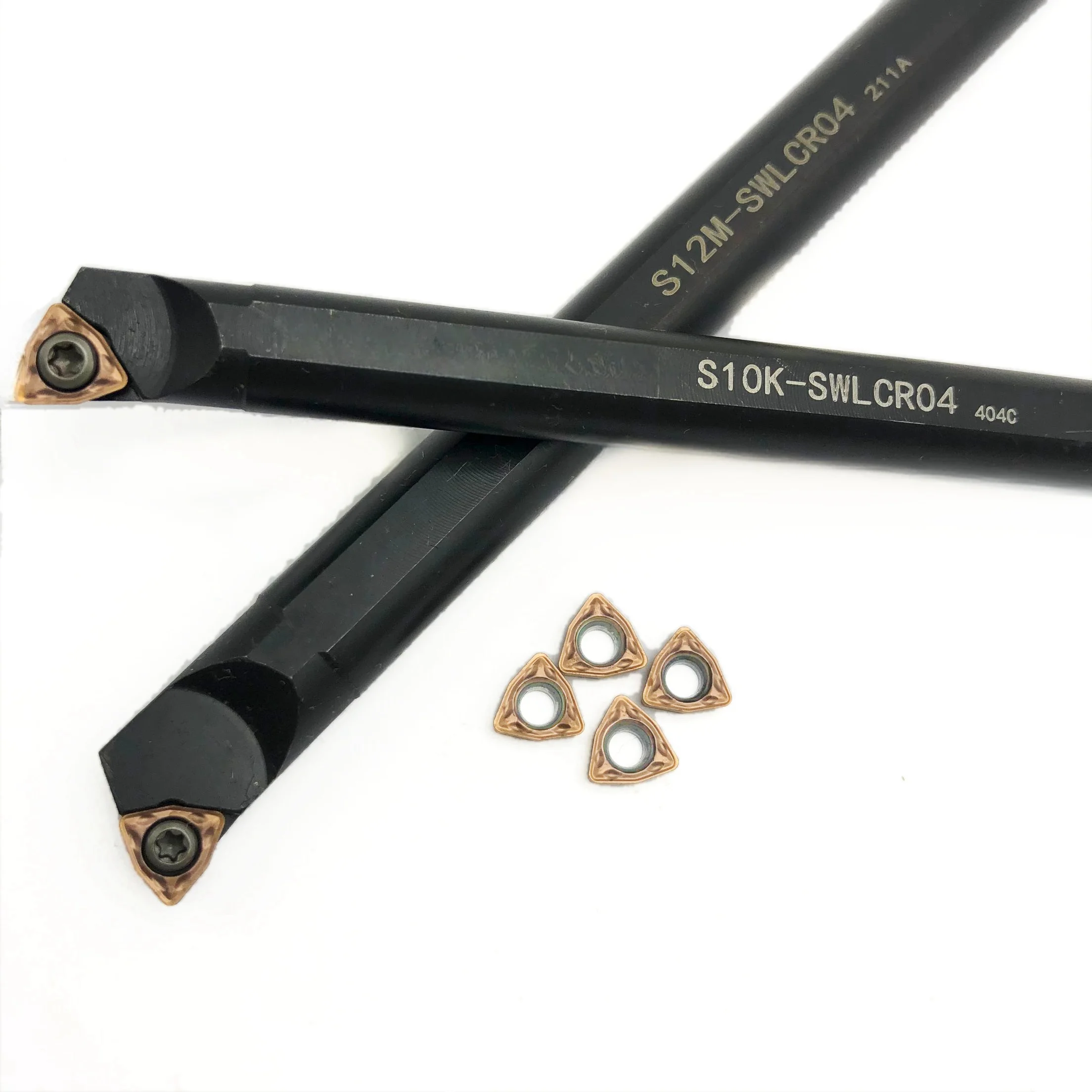 ที่ใส่เครื่องมือกลึงคาร์ไบด์แบบมีก้านสำหรับ WCMX040208เครื่องกลึง SWLCR04 S12M SWLCR04 S10K