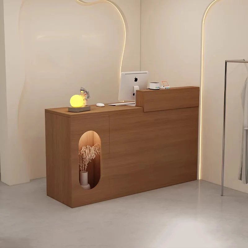

Simple Modern Cashier Reception Desks Luxury Decorations Beauty Modern Reception Desk Counter Hair Salon Commercial Furniture