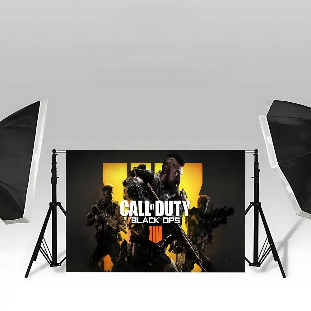 شعار Call Of Duty لتزيين خلفية حفلة عيد الميلاد السعيدة للأطفال الأولاد وحفلات استقبال المولود الجديد وخلفية التصوير الفوتوغرافي من البوليستر