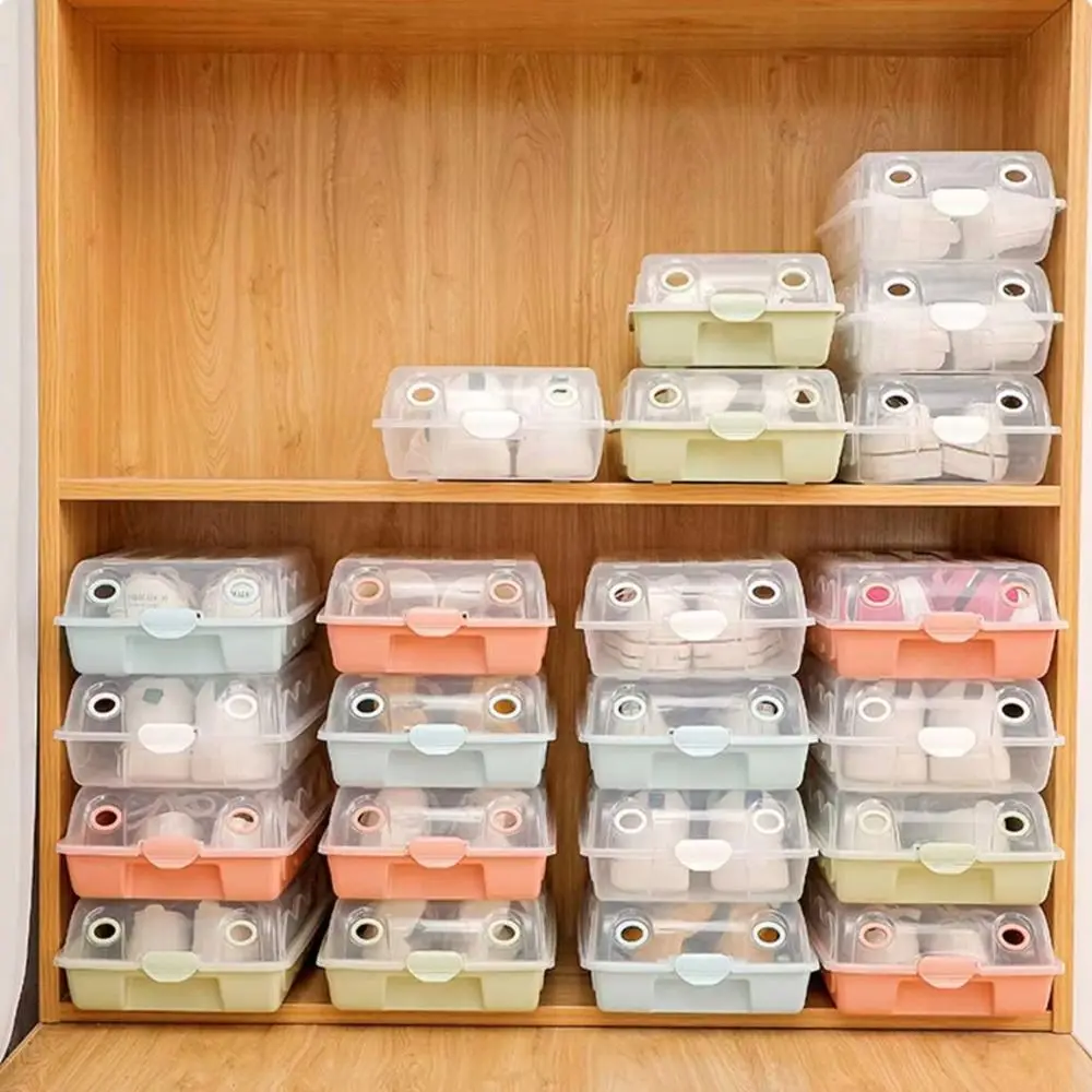 Durable Transparent Household Storage Box Thickened Dust-proof Dustproof Shoebox Drawer Type Breathable Shoe Organization Box
