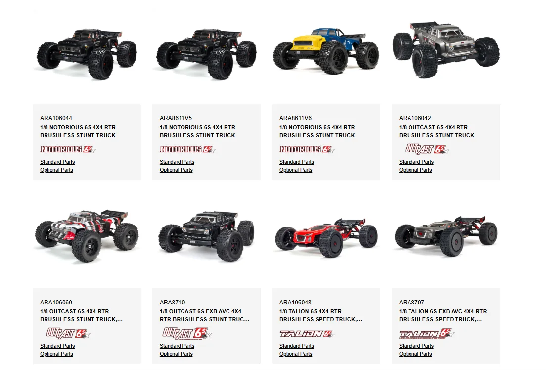 Brazos de suspensión inferiores delanteros originales ARRMA ARA330656, 135m, para BIG ROCK FIRETEAM KRATON NOTORIOUS OUTCAST TALION, pieza Rc