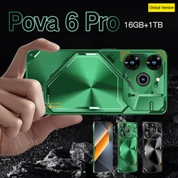 Pova6 pro-スマートフォン,ウルトラ,Android,5g,デュアルSIM,HD 6.8ディスプレイ,オリジナルのグローバルバージョン