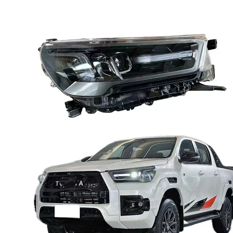 For 2021 Hilux Revo Rocco Factory LED Headlight High Quality White Light 6000k Color Temperature Auto System Easy Plug Interface