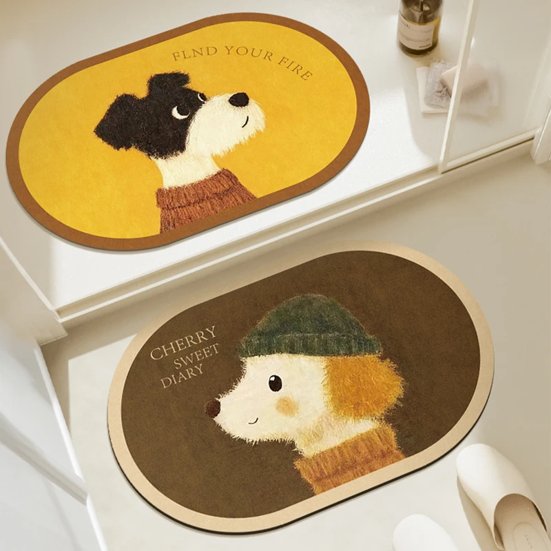 

Cartoon Batoom Mat Batoom Entrance Water Absorbent Dirt Resistant Door Mat Home Batoom Anti Slip Door Mat Carpet