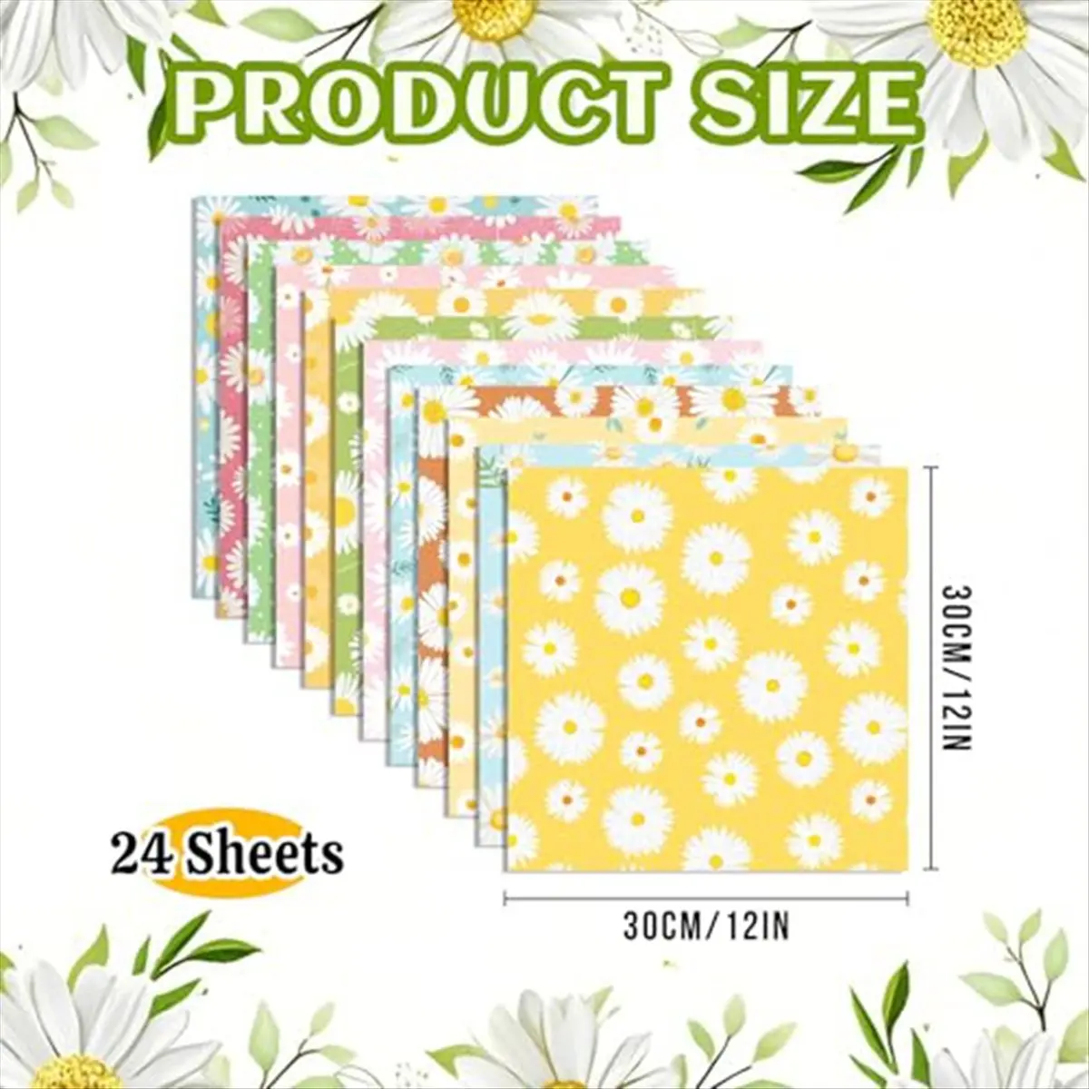 

A20I 24 листа бумага для скрапбукинга 12 дюймов X 12 дюймов двусторонние банты узор бумага декоративная декупаж картон ромашка