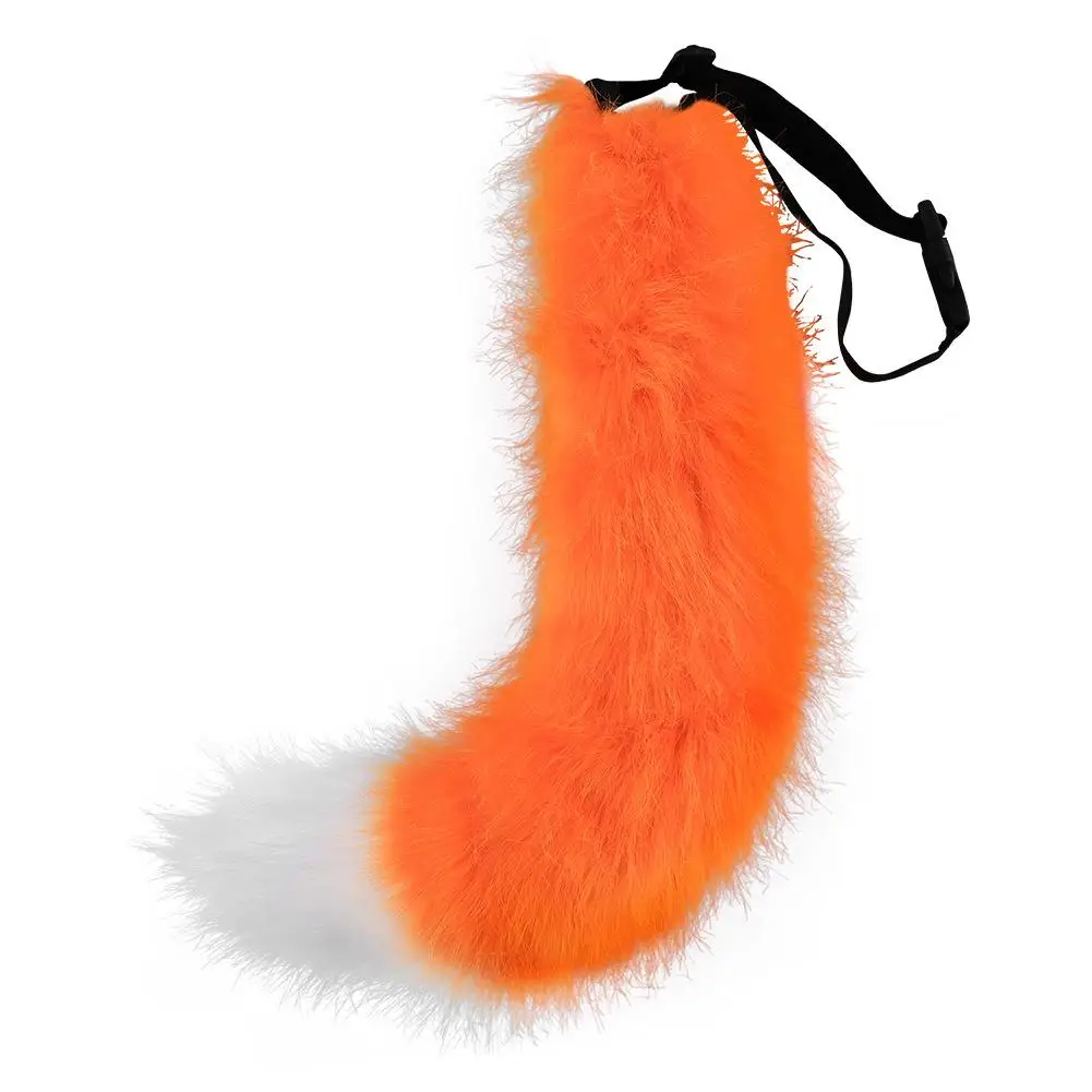 Coda di pelliccia di Halloween fatta a mano Plu Coda di animale Cosplay Par Puntelli Accessori Coda di simulazione Reatic per costume da donna