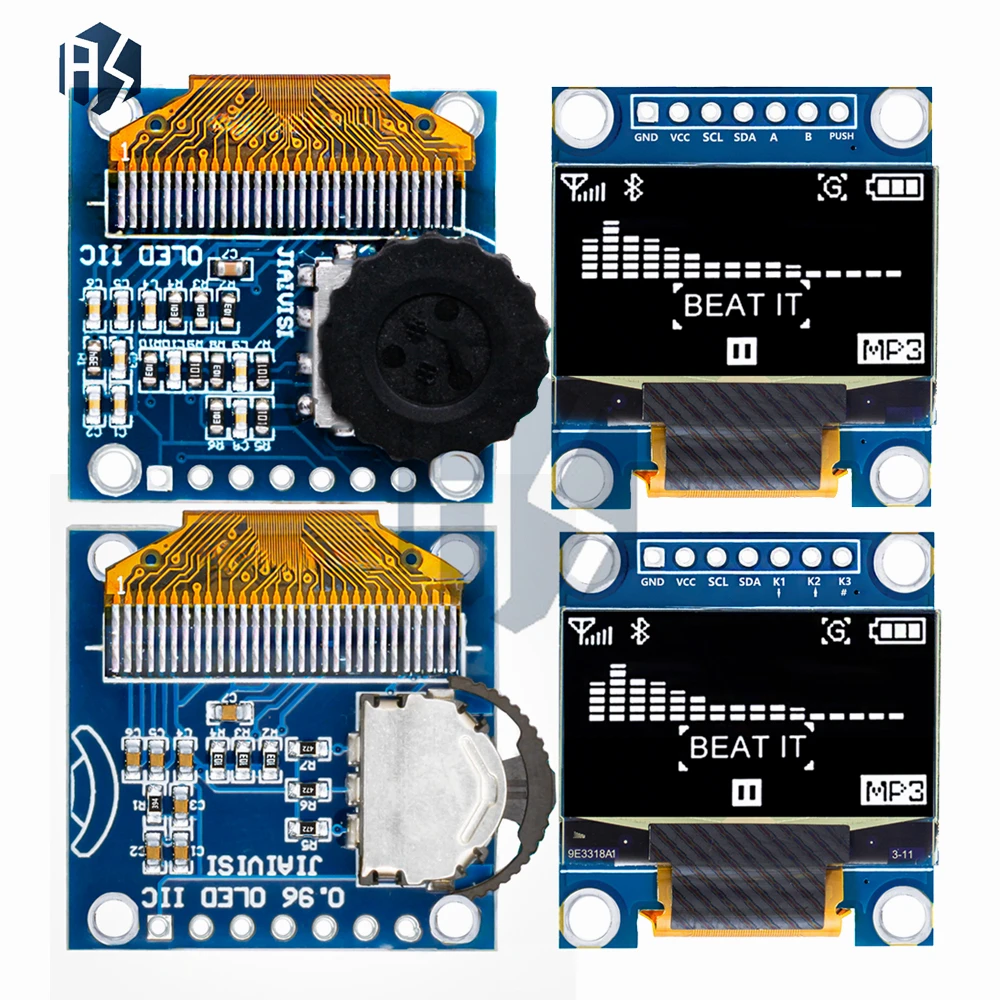 Модуль OLED-дисплея SSD1306 0,96 дюйма — с поворотным энкодером и 3-позиционным DIP-переключателем для Arduino