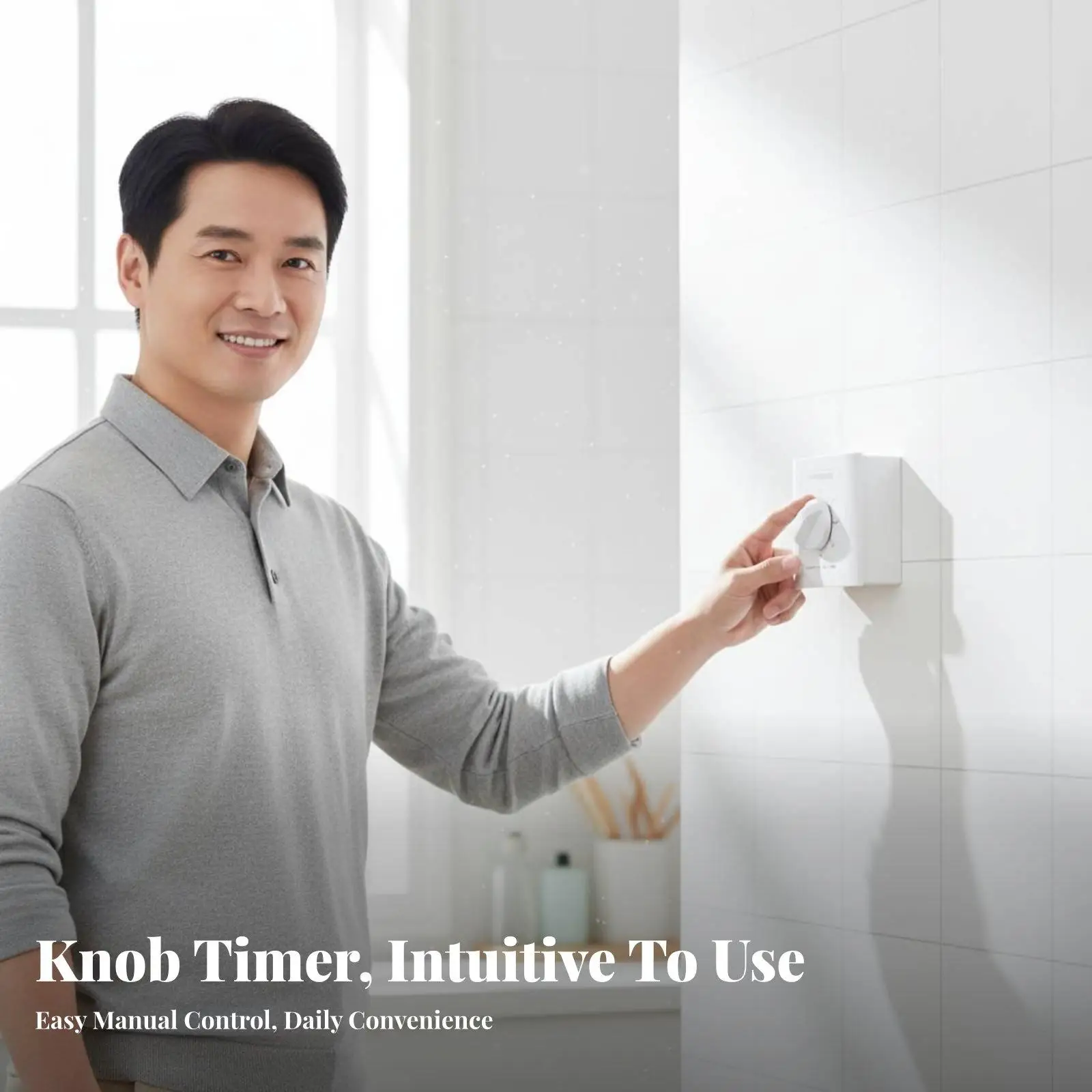 Wall Timer Switch 86 Type 120min Countdown Energy Saver for Garage Laundry Room Use